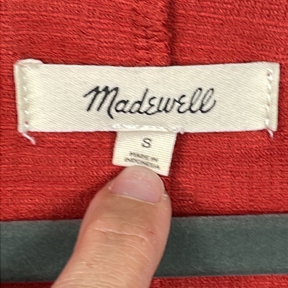 Madewell Cross Front Flutter Sleeve Mini Dress Etruscan Clay Sz S - Picture 7 of 12